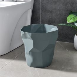 Waste Bins Creative Folding Irregular Folds Durable Trash Can Bathroom Kitchen Supplies Storage Bucket Flower Pot Bathroom Toilet Paper Bas 230306