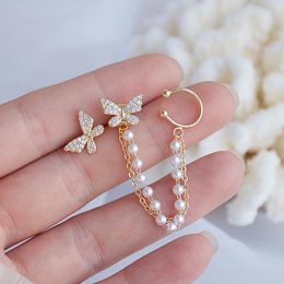 Stud Earrings Fashion Cute Butterfly For Women Top Designer Creativity Luxury Jewellery Micro Inlaid Zircon Quality S925 Needle