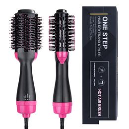 Hair Dryers Onestep Volume Adjustment Dryer Salon Air Paddle Styling Brush Negative Ion Generator Electric Straight Curling Iron Dro Dhtcl