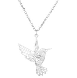 Flying American Eagle Hawk Necklaces Stainless Steel Seagull Woodpecker Hummingbird Kingfisher Beak Speed Bird Choker Collar for Women