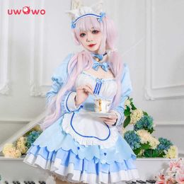 Anime Costumes UWOWO Game NEKOPARA vol4 Vanilla Maid Dress Cosplay Come Chocola Vanilla Cute Blue Dress For Women Girl Outfits Z0301