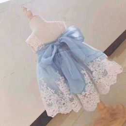 Girl's Dresses Baby Spanish Lolita Princess Ball Gown Lace Mesh Stitching Birthday Baptism Easter Eid Dresses For Girls A2388