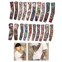 Knee Pads 1Pc Outdoor Cycling Sleeves 3D Tattoo Printed Armwarmer UV Protection MTB Bike Bicycle Arm Ridding