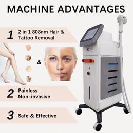 Directly effect 2 in 1 808 hair removal laser Picosecond Nd Yag Tattoo Removal Pico Laser with 3 wavelengths 808nm 755nm 1064nm Scar Spot Freckle Skin Tag Removal laser