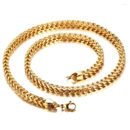Chains Top Quality Mens Curb Figaro Bulk Chain Silver Gold Colour Full 316L Stainless Steel Necklace Men Fashion Jewellery 60cm