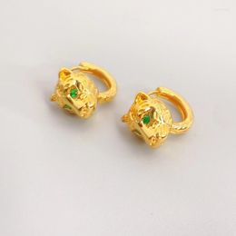 Dangle Earrings European And American Golden Fashion Leopard Head Shape High-quality Texture Female Street Temperament