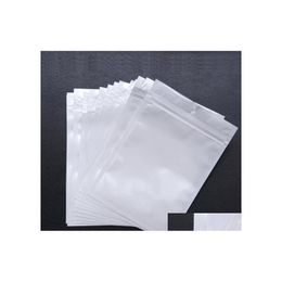 Packing Bags Clear White Pearl Plastic Poly Opp Zipper Zip Retail Packages Jewellery Food Pvc Bag Many Size Available Drop Delivery Of Dhn18