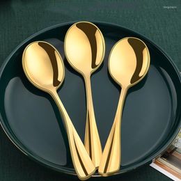 Set di stoviglie Set di 3 cucchiai dorati in acciaio inossidabile 304 Kit di posate per zuppe Stoviglie Gadget Strumenti