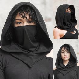 BeanieSkull Caps Halloween Hooded Balaclava Mediaeval Hat With Veil Hooded Cloak Cosplay Hooded Hat Anti droplet Balaclava Breathable Face Cover 230306