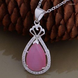 Pendant Necklaces AN771 Sterling Necklace Fashion Jewellery Purse Inlaid Red Stone /hfjapwqa Bjvakbca Silver Colour