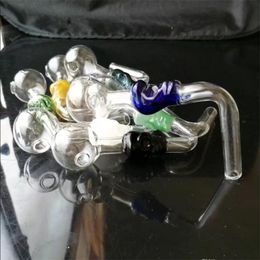 Hookahs Bend the wok glass bongs accessories Glass Smoking Pipes Colourful mini multi-colors Hand Pipes Best Spoon glas