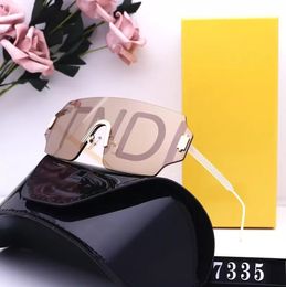 Mens Driving Sunglasses 6 Styles Fashion Unisex Adumbral Luxury F Frameless Sunglass For Women Designer Sunglasses Cool Glasses With Box New