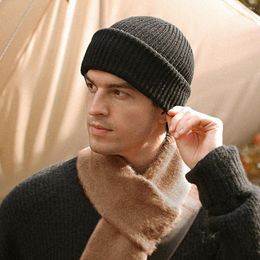 Cycling Caps Men Hat Male Beanie Cap Brimless Keep Warm Thicken Knitting Face Cover