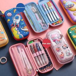 Pencil Bags Creativity Balance beads EVA cute pencil case school stationery box Cartoon pen case kid pencil bag gifts student pencil box big J230306