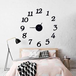 Wall Clocks Clock Modern Design Rushed Mirror Sticker 3D Diy Exquisite Light Durable Watches Quartz Self Adhesive