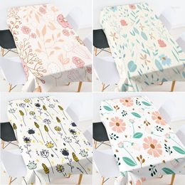 Table Cloth Flower Leaves Tablecloth Waterproof Dining Tables Runner Wedding Decoration Coat