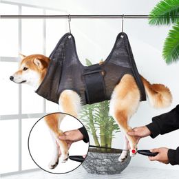 Dog Apparel Pet Cat Grooming Hammock Comfortable Breathable Hanging Holder Hanger With Hooks For Nail Trimming