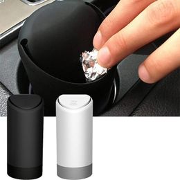 Interior Accessories Mni Car Trash Can With Lid Auto Silicone Garbage Dust Case Leakproof Vehicle Bin For Cup Holder In Console Or Door