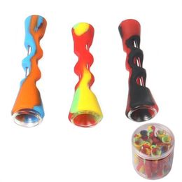 Smoking Pipes Smoking hookah Pipe New horn pipe glass portable silicone