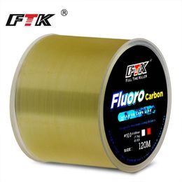 120m Fishing Line 0.2mm-0.6mm 7.15LB-45LB Fluorocarbon Coating Treatment Process Carbon Surface Nylon Molecules Braid