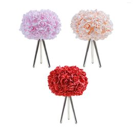 Table Lamps Rose Shape Light Beside Desk Lamp Night With Tripod NightStand For Wedding Bedroom Reading Room Decorations