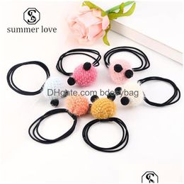 Hair Rubber Bands Latest Hairball Rope Cute Elastic Headband Ponytail Holder Accessories Jewellery Chritamas Gift For Girly Drop Deliv Dh2Dh