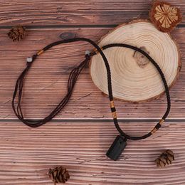 Pendant Necklaces Natural Black Tourmaline Stone Necklace Crystal Original Ore Specimen Fashion Jewellery Accessories