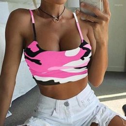 Women's Tanks Deals Summer Women Camouflage Sleeveless Tank Top Bustier Bra Vest Crop Fashionable Sports For 2023