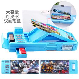 Pencil Cases Creative Multifunction Pencil Box Case School Pencil Case School Stationery Pen Holder Pink Blue for boysgirls J230306