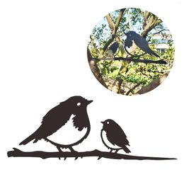 Garden Decorations Creative Wrought Iron Birds Statue Stake Art Metal Yard Tree Decoration For Home Backyard Branch