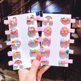 Hair Accessories 20PCS Children's Fabric Hairpins Kids Candy Colour Bow Clip Headwear For Girl Barrette Styling Tools Baby