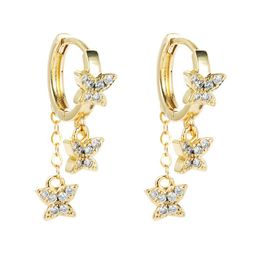 Hoop Earrings & Huggie Styles18k Gold Plated Zircon For Women Luxury Small Earring Fashion Jewelry GiftsHoop