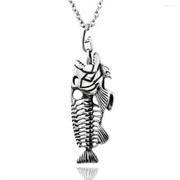 Pendant Necklaces 316L Stainless Steel 3D Desging Fish Bone Necklace For Gift Men Jewelry Exqusite