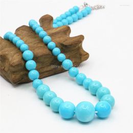 Chains 6-14mm Accessories Natural Blue Seashell Beads Tower Necklace Chain Girls Christmas Gifts Women Fashion Jewelry Making DesignChains