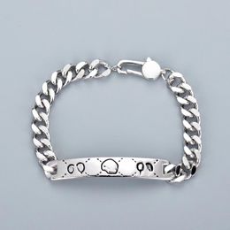 Luxury designer bracelet for men women G letter charm mens bracelet Jewellery chain fashion wrist bangle gift styles choose stainless steel bracelets 16-22cm nice gift