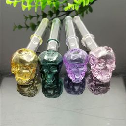 Smoking Pipes Colored single-wheel skull glass smoke set Wholesale Glass