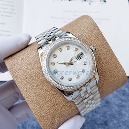 womens high quality watch Luxury fashion designer watch diamond ring shell surface stainless steel strap waterproof sapphire glass mens automatic watch