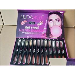 Lip Gloss High Qaity Makeup 12Pcs /Set 24Colors Matte Lips Lustre Liquid Lipstick Natural Long Lasting Waterproof Lipgloss Drop Deli Dhebz