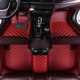 Mats Carpets Car Floor Mat Foot Pad For AUDI Q5 2009 2010 2011 2012-2016 Leather Waterproof Full Wrap High Quality Auto Interior Accessories R230307