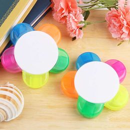 Highlighters Highlighter Flower Shaped Highlighters 5 Colours Fluorescent Petal Markers Japanese Stationery School Supplies J230302