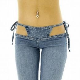 Women's Plus Size Pants High quality Personality Slim Ultra Waist Bikini Jeans Fashion Drawstring Trousers Comfortable Flares 230306