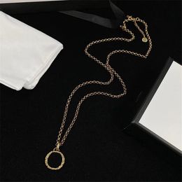 Plain Hollow Ring Pendant Necklaces Women Golden Lines Adjustable Necklaces Lady Outdoor Street Fashion Jewelry