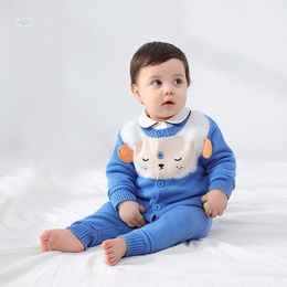 Clothing Sets Lovely Cartoon Infant Boys Girls Sweaters Suits 2023 Autumn Winter Cotton Knitted Baby Cardigan Sweater Outerwear Pants