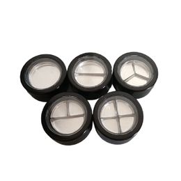 Eye Shadow Case Sample Lipstick Box Clear Skylight Screw Lid Empty Round Glossy Black Plastic Makeup Blush Powder Palette 26.7mm Cosmetic Packaging Container