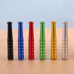 Mini Colourful Aluminium Alloy Pipes Digger Tooth Dry Herb Tobacco Catcher Taster Bat One Hitter Portable Smoking Tube Cigarette Holder Dugout Tips