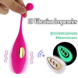 Vibrators Remote Control Vibrator 10 Modes Wireless Vibrat USB Charging Panties Vibrating Balls G Spot Stimulator Adult Sex Toy Clitoris 230307