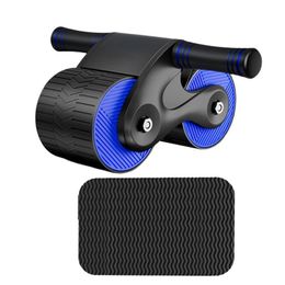 Ab Rollers Automatic Rebound Abdominal Wheel Double Round Wheels Roller Domestic Abdominal Exerciser Wheel Gym Equipment For Core Workouts 230307