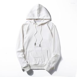 Men's Hoodies Men Cotton Hoodie Sweatshirts Autumn Winter Solid Hooded 2023 Thicken Warm Oversized White Black Long-sleeved Coat Streetwear