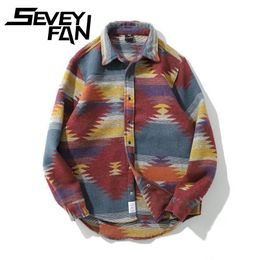 Men's Casual Shirts SEVEYFAN Cotton Polyster Tie Dye Snap Button Hawaii Style Men Fashion Leisure Streetwear For Male Female Tops 230306