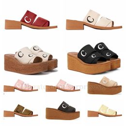 2023 designer Sandals Slippers Womens thick soles Flat Woody Mules Desert Sand Black White pink blue beige indoor Outdoor beach Slipper Slide Slider Sandal Scuffs